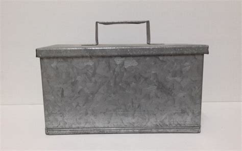 metal box with hole lip antique|antique metal box with lid.